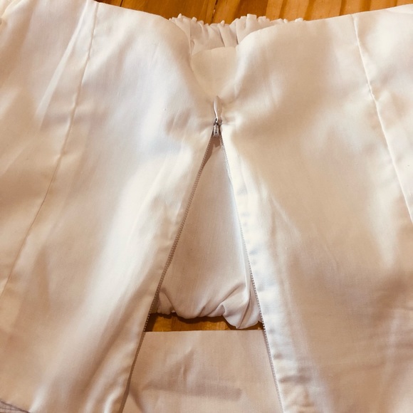 Orange Floral Woman High Waist Asymmetric Hem Pants Boho With White Blouse Sz S - Picture 8 of 13